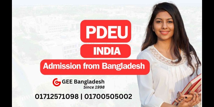 PDEU University India Admission from Bangladesh